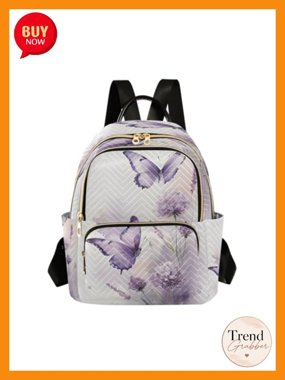 Polyester Butterfly Backpack Purse Ladies Rucksack Travel Shoulder Bag Casual